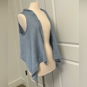 INIS MEAIN Ireland size M Asymmetric Linen Sweater Vest Rolled Edge